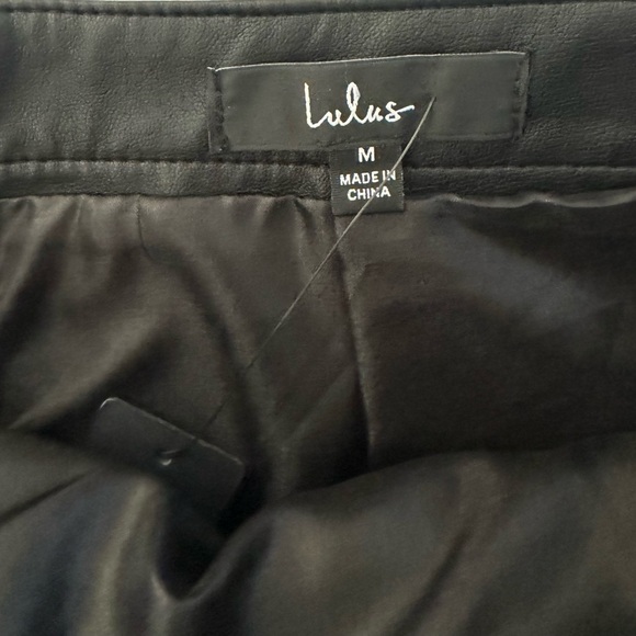 Lulus Harley Faux Vegan Leather High Rise Mini Short Skirt, Black, Size M, NWT - Picture 12 of 14
